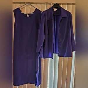 Gorgeous purple dress with sheath jacket size 26W, Roaman's
